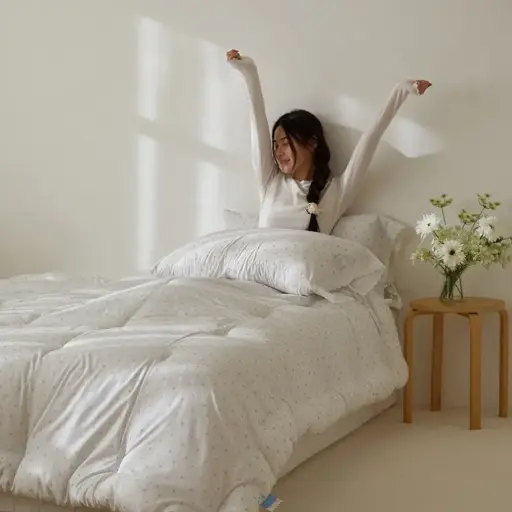 [MABQTROS03N0S4] MT rosy eyelet 厚款四季被 奶油玫瑰 (150*200cm)